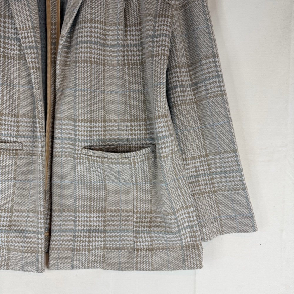 LIVERPOOL Women’s Size L Blazer Jacket Knit Houndstooth Plaid Stretch - Picture 3 of 16
